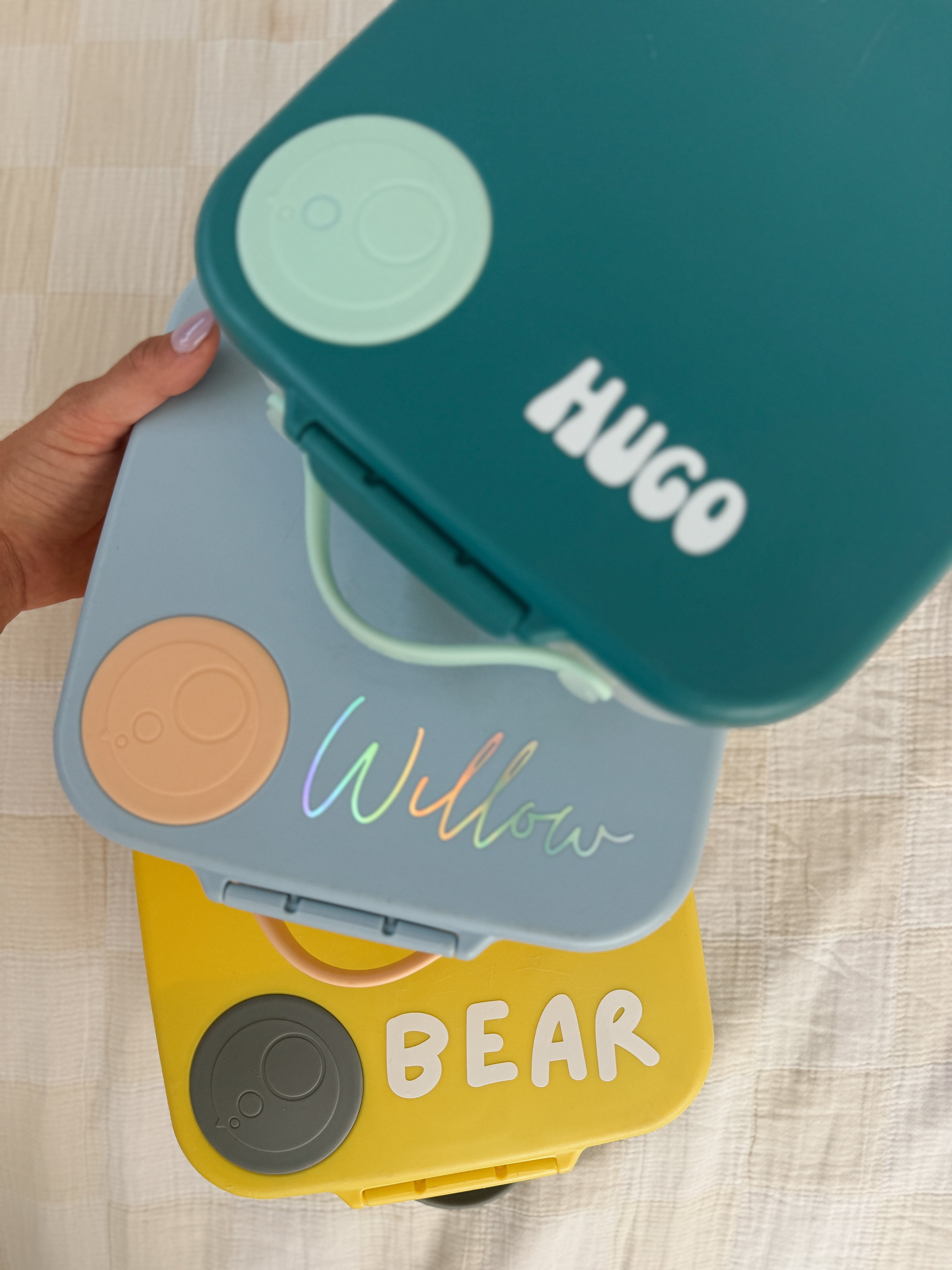 Lunchboxes & Drink Bottle Name Decals