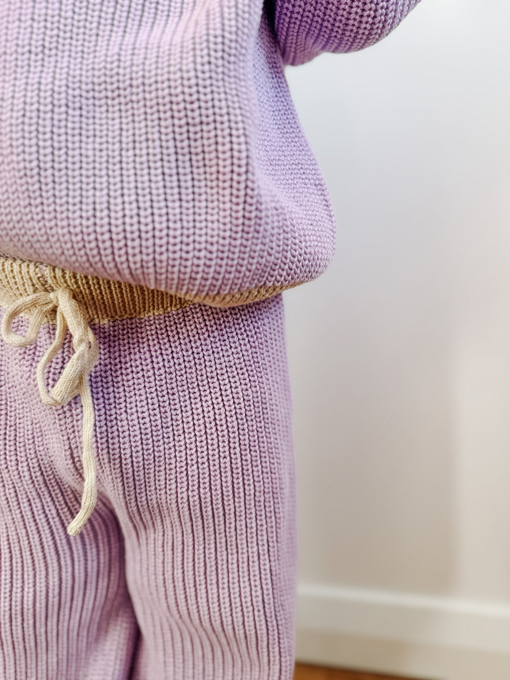 Cozy Club Knit | Wide-leg Pants - Lilac