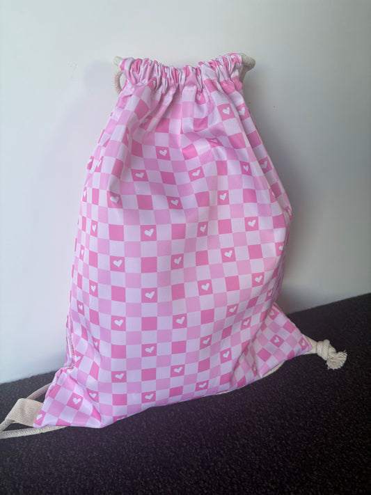 Pink Hearts Swim Bag