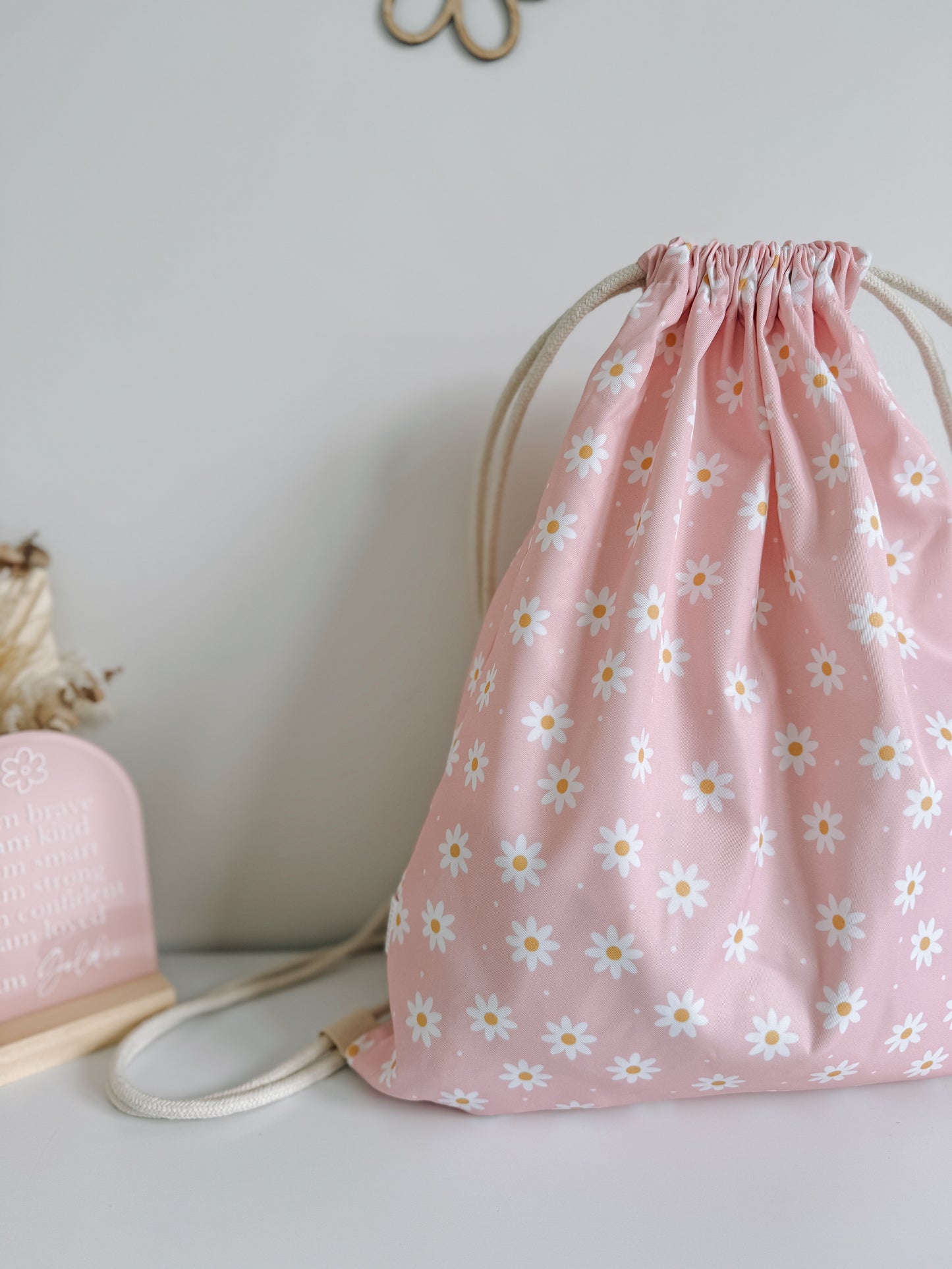 Pink Daisy Swim Bag