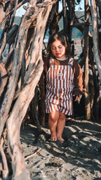 Toffee Stripe Overall's