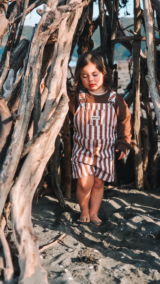 SECONDS Toffee Stripe Overall's