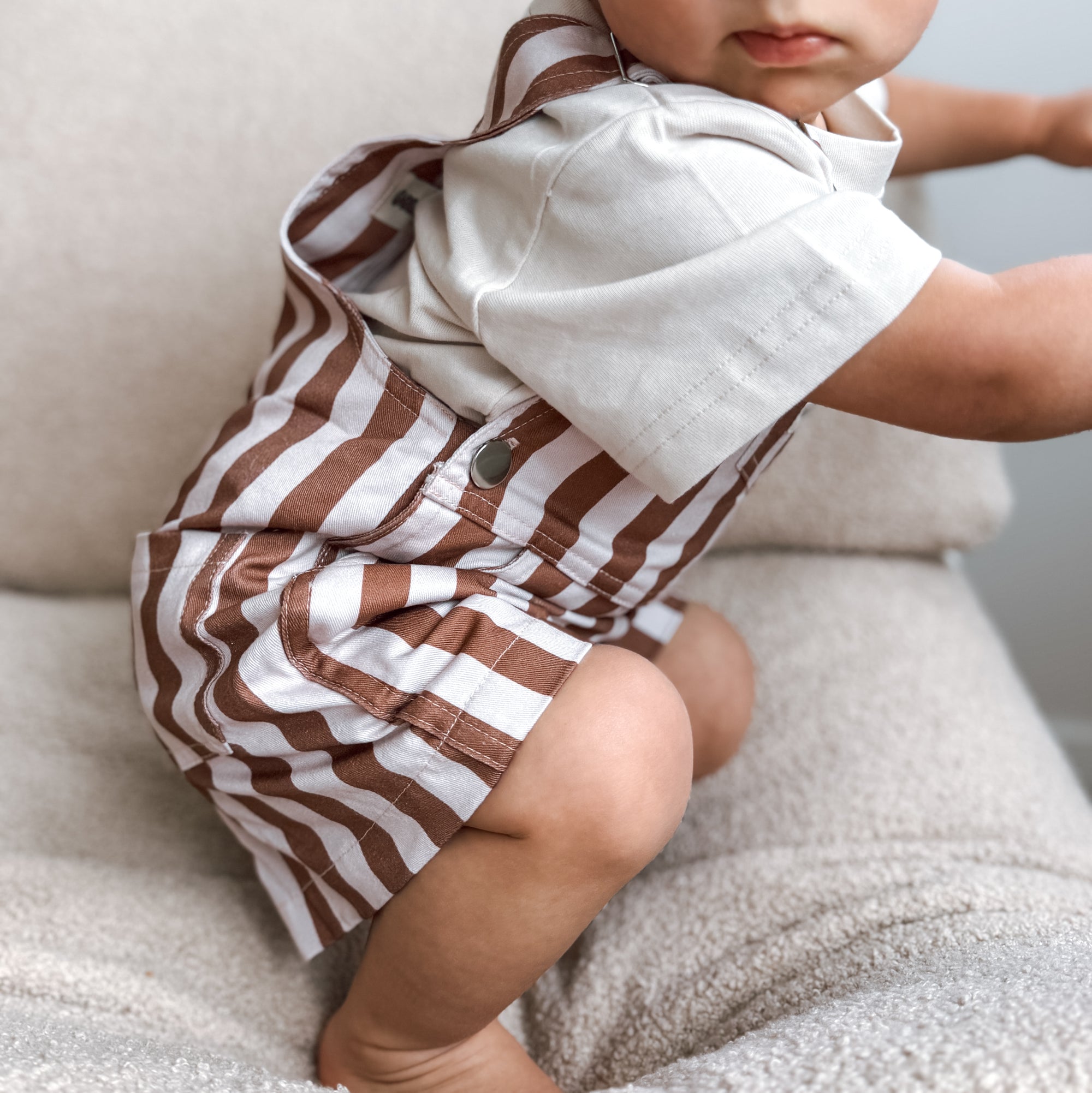 Toffee Stripe Overall's