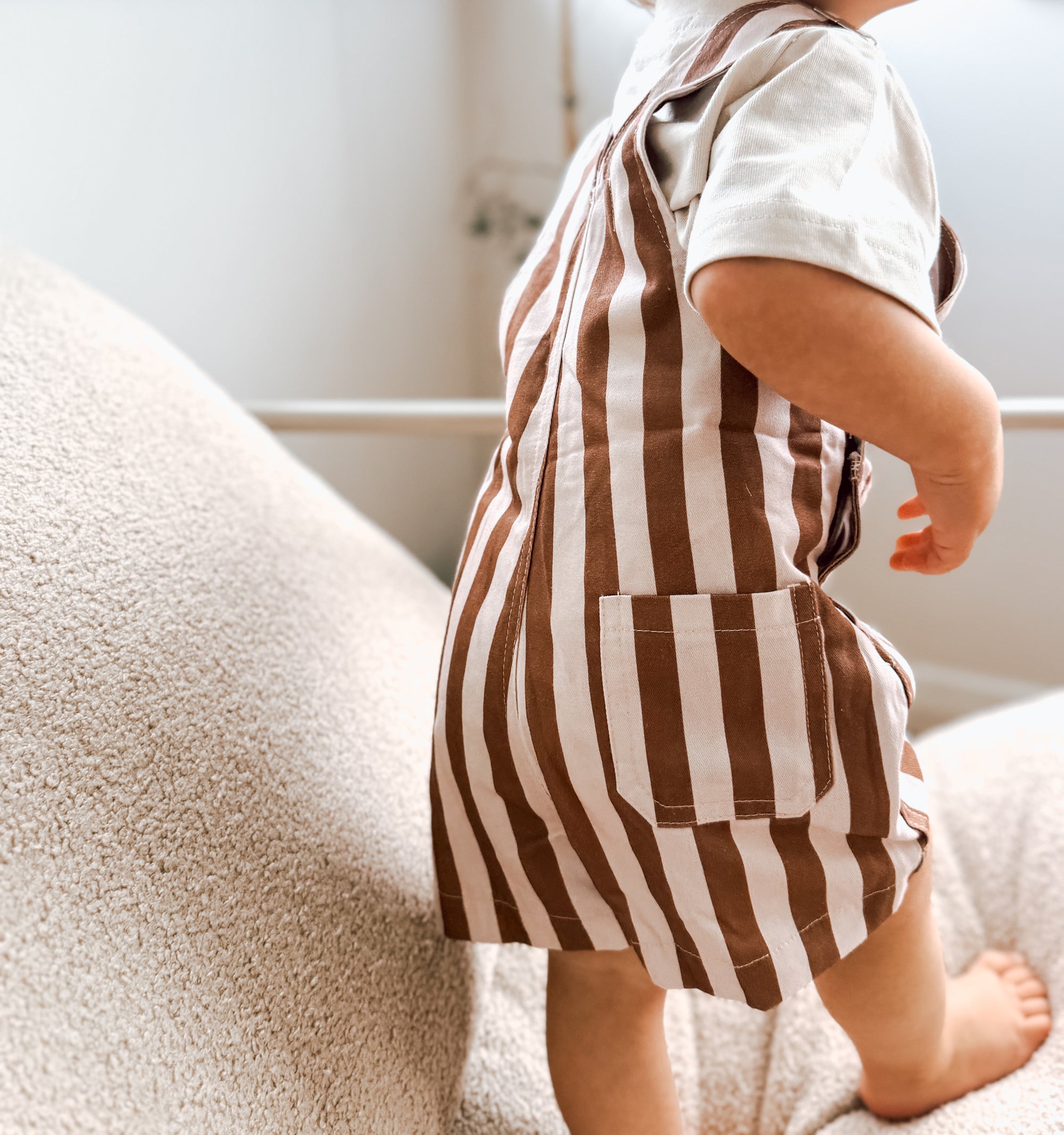 Toffee Stripe Overall's