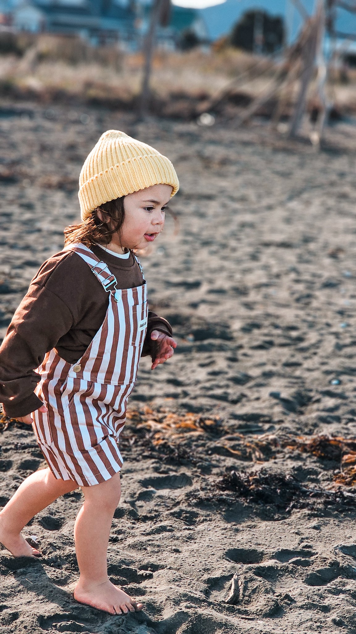 Toffee Stripe Overall's