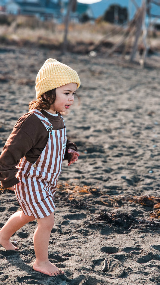 SECONDS Toffee Stripe Overall's