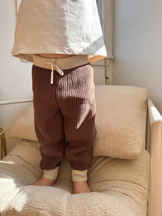 Cozy Club Knit | Pants - Chocolate