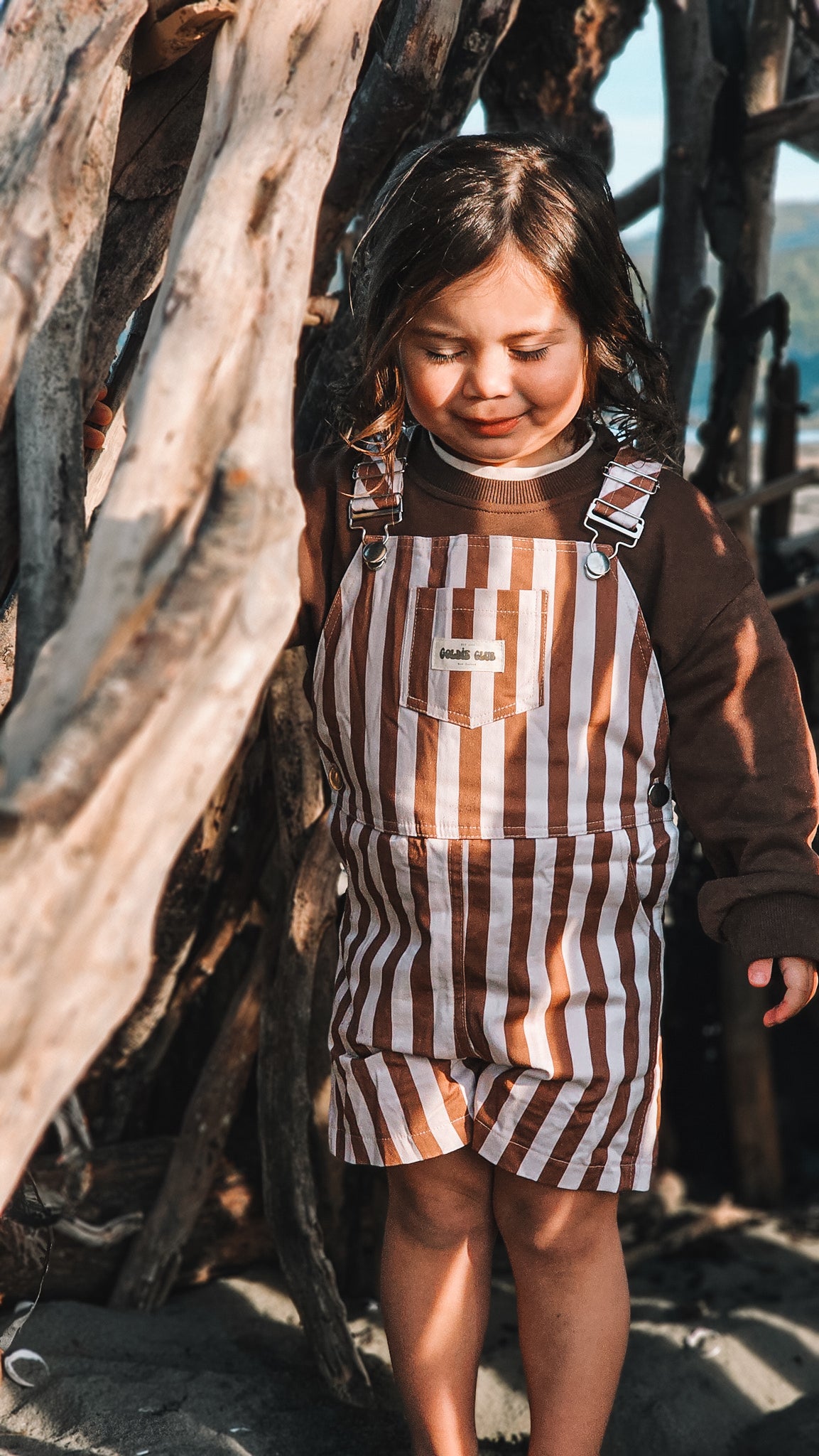 Toffee Stripe Overall's